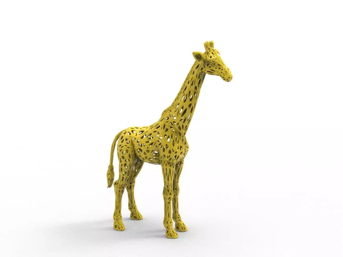 Giraffe Voronoi Style 3D print model_0