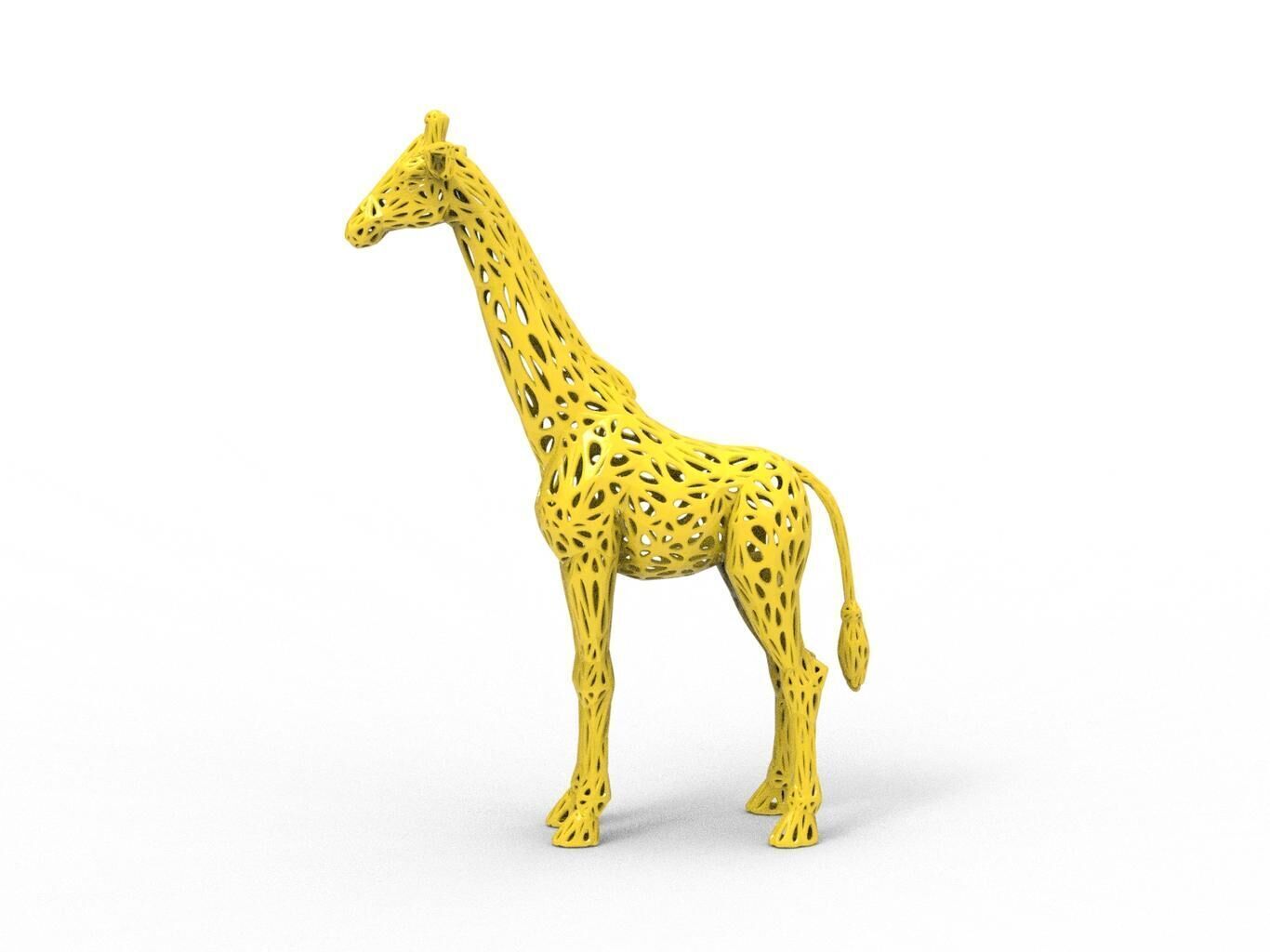 Giraffe Voronoi Style 3D print model_1