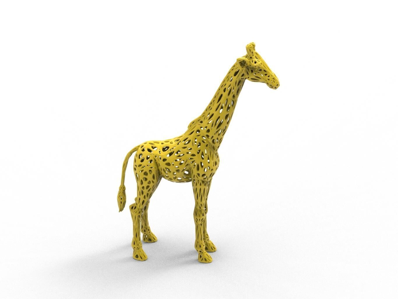 Giraffe Voronoi Style 3D print model_2