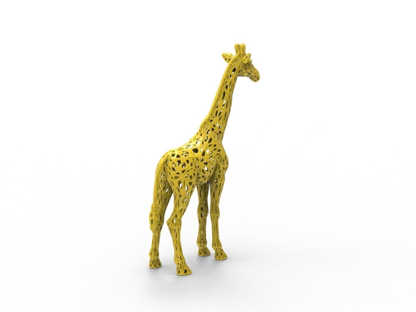 Giraffe Voronoi Style 3D print model_4