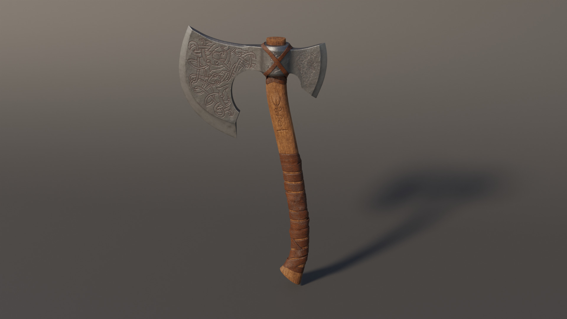 Viking Axe 3D model_4
