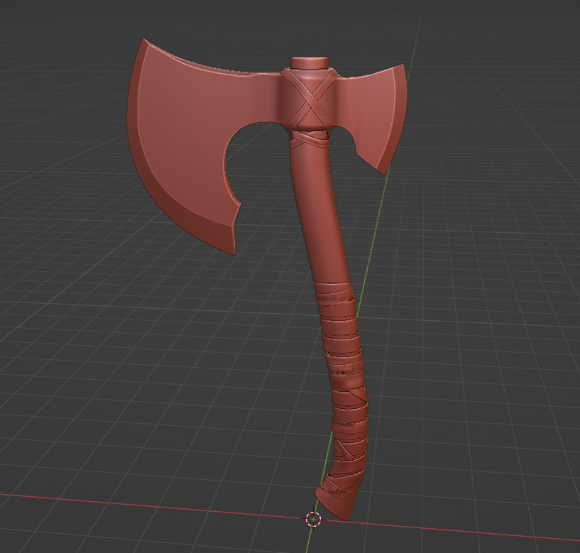 Viking Axe 3D model_5