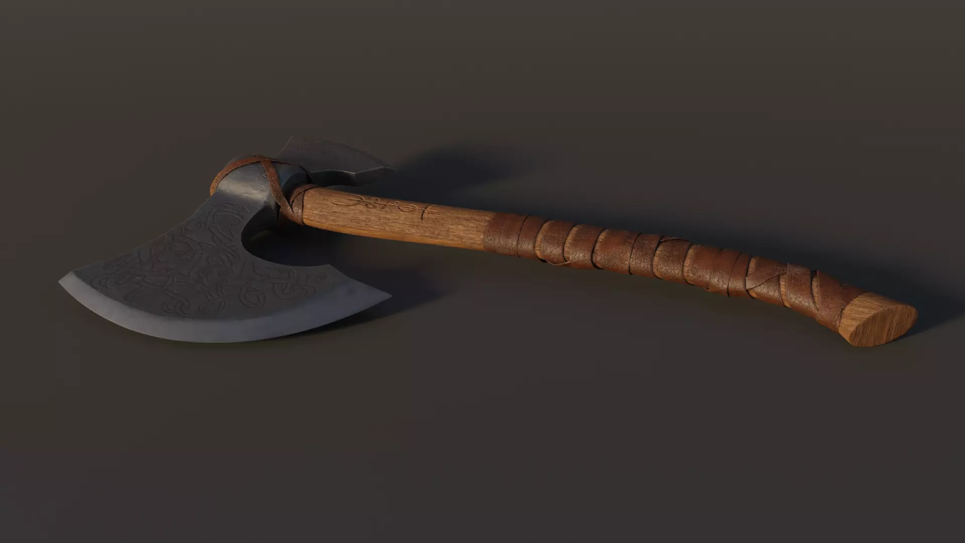 Viking Axe 3D model_0