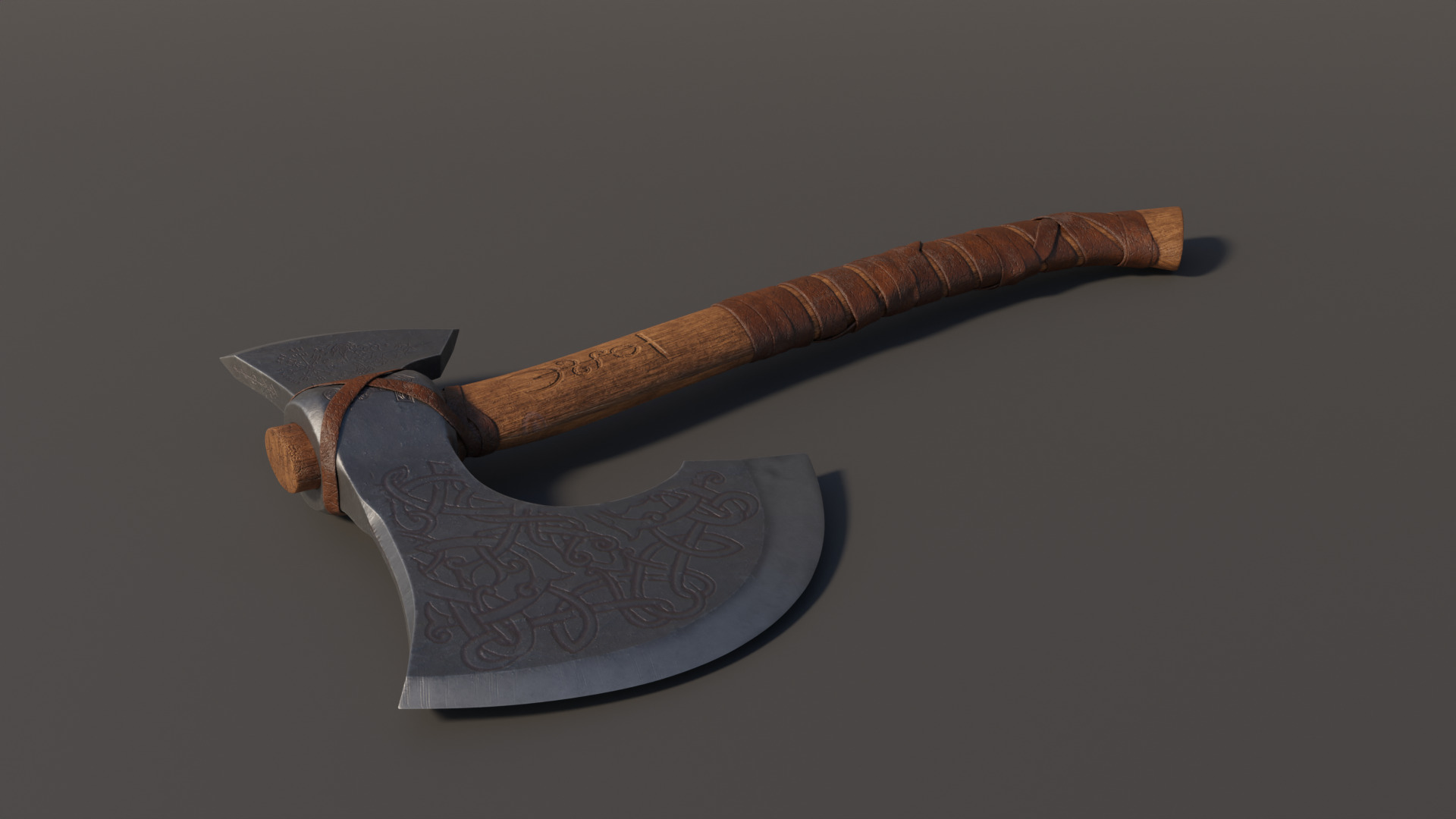 Viking Axe 3D model_1