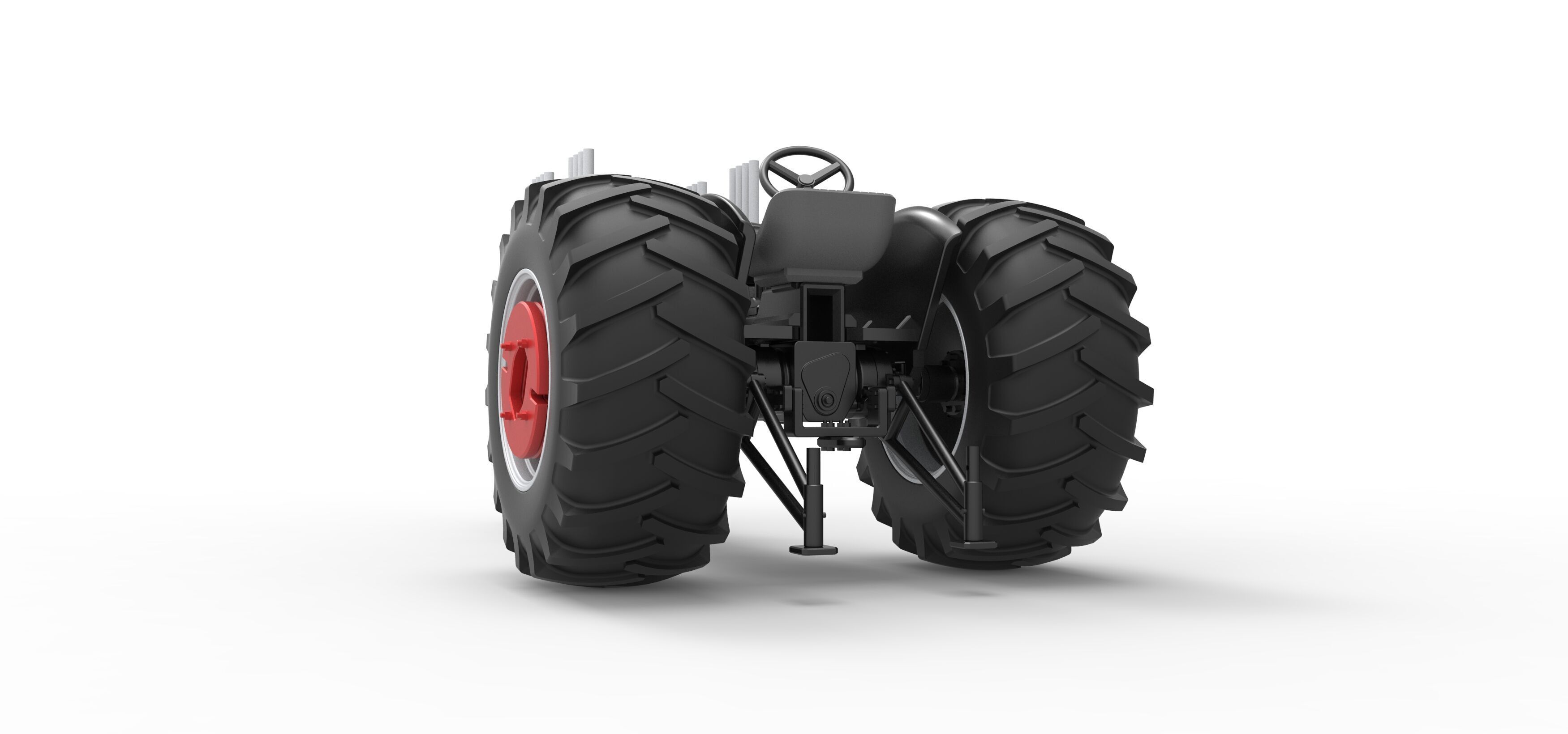 Vintage Small block Pulling tractor Version 3 Scale 1 to 25 3D print model_15