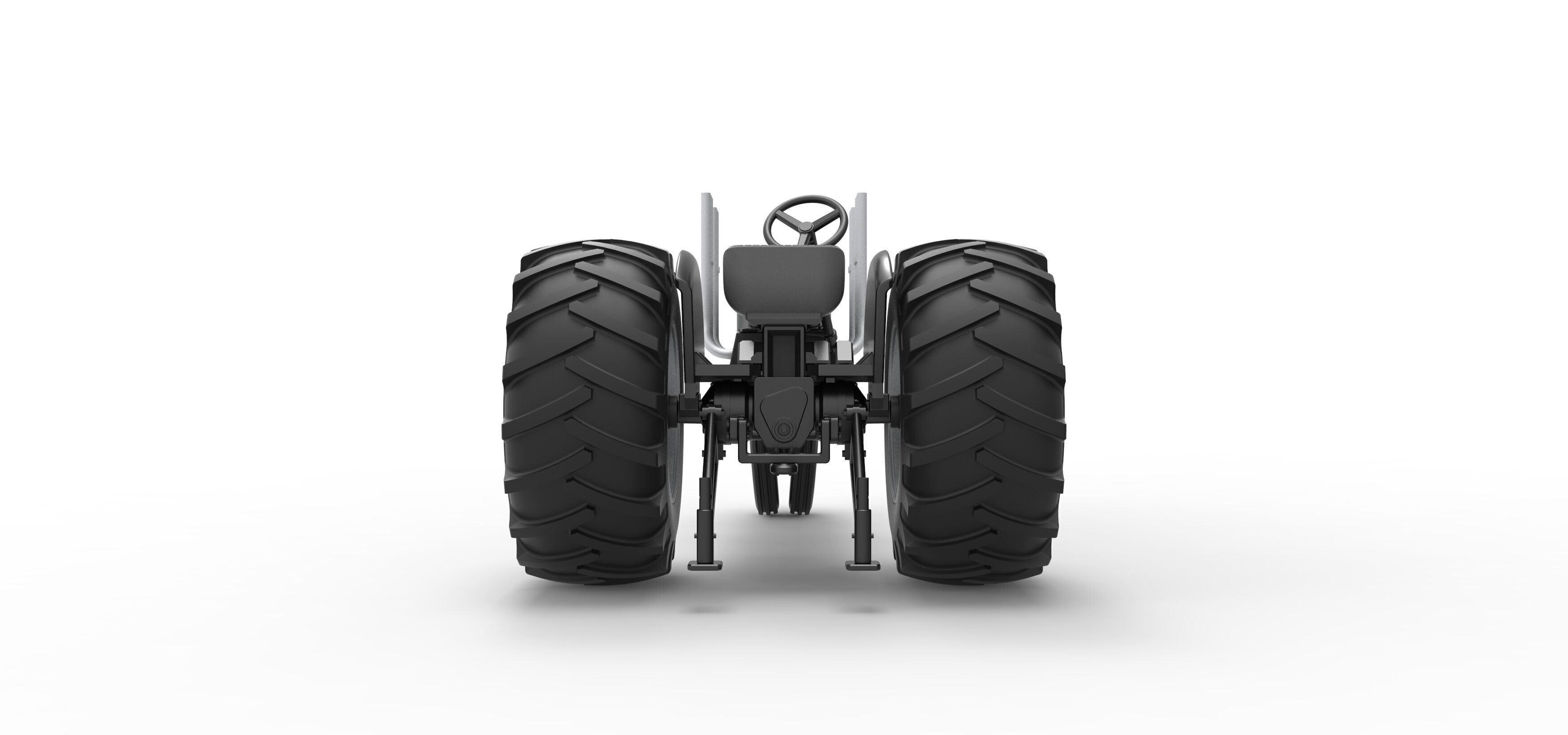 Vintage Small block Pulling tractor Version 3 Scale 1 to 25 3D print model_16