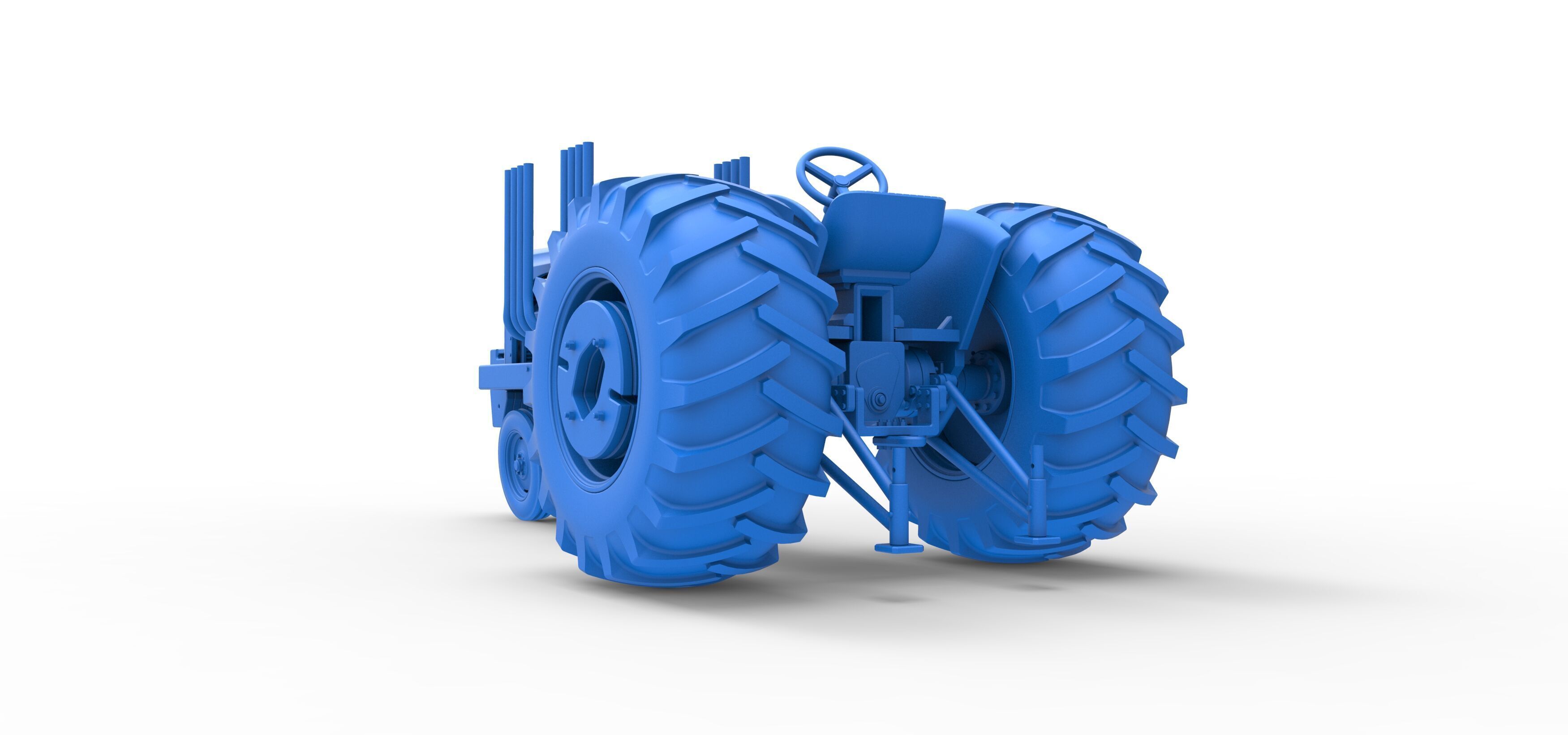 Vintage Small block Pulling tractor Version 3 Scale 1 to 25 3D print model_38