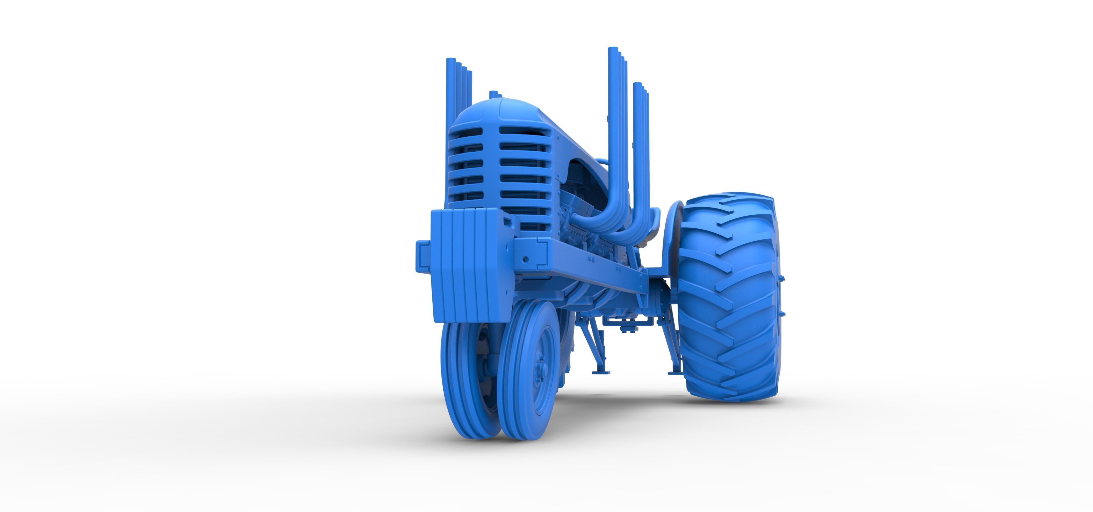 Vintage Small block Pulling tractor Version 3 Scale 1 to 25 3D print model_29