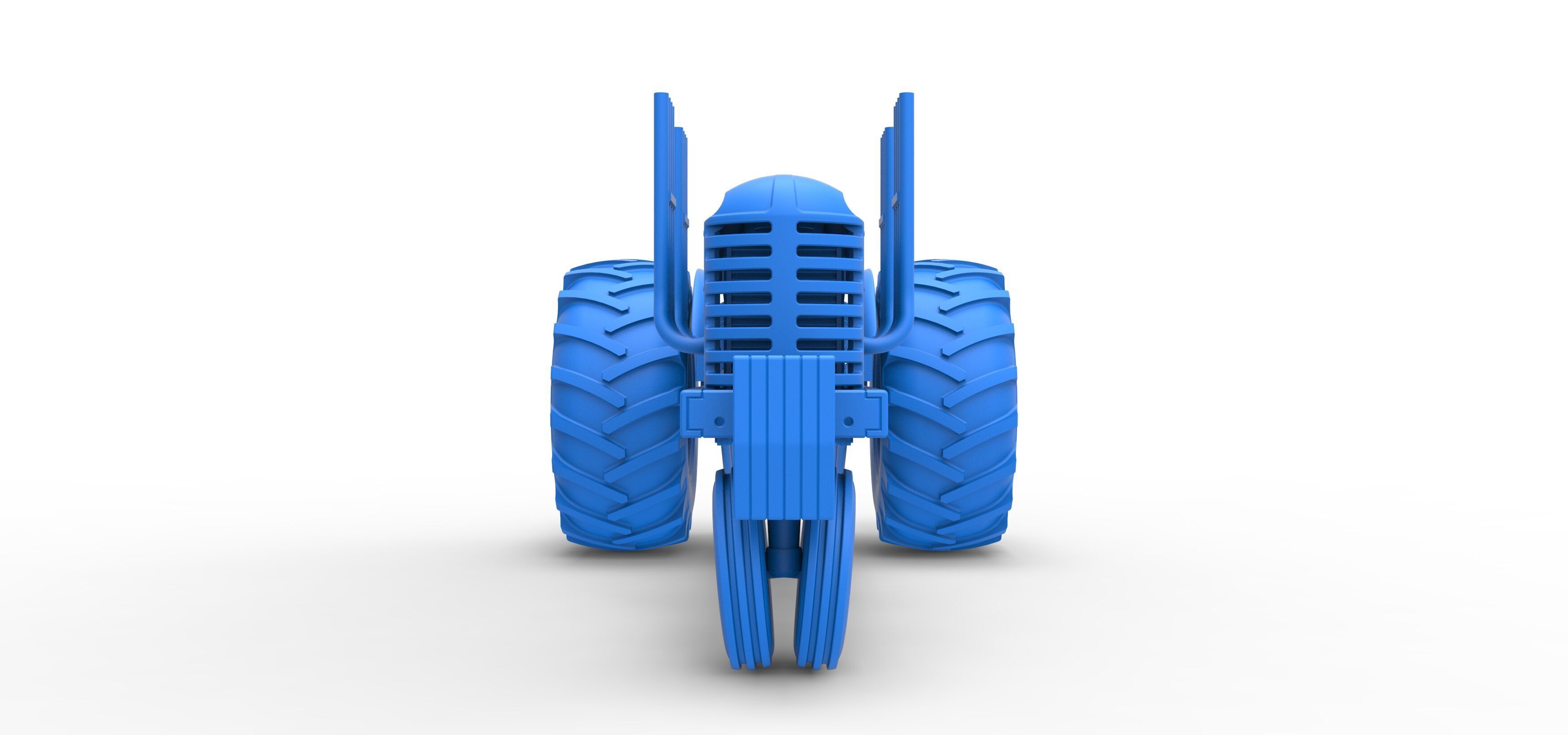 Vintage Small block Pulling tractor Version 3 Scale 1 to 25 3D print model_30