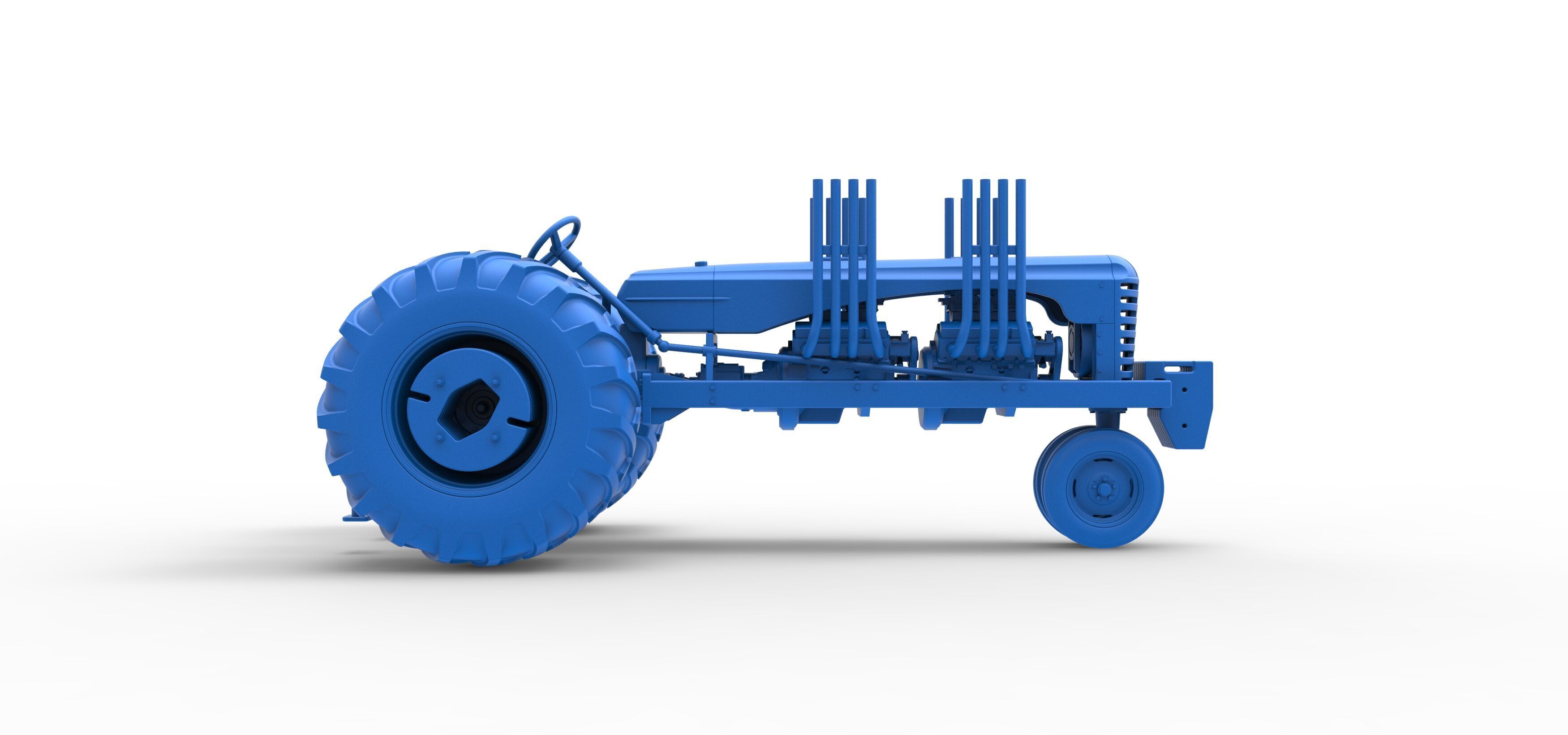 Vintage Small block Pulling tractor Version 3 Scale 1 to 25 3D print model_43