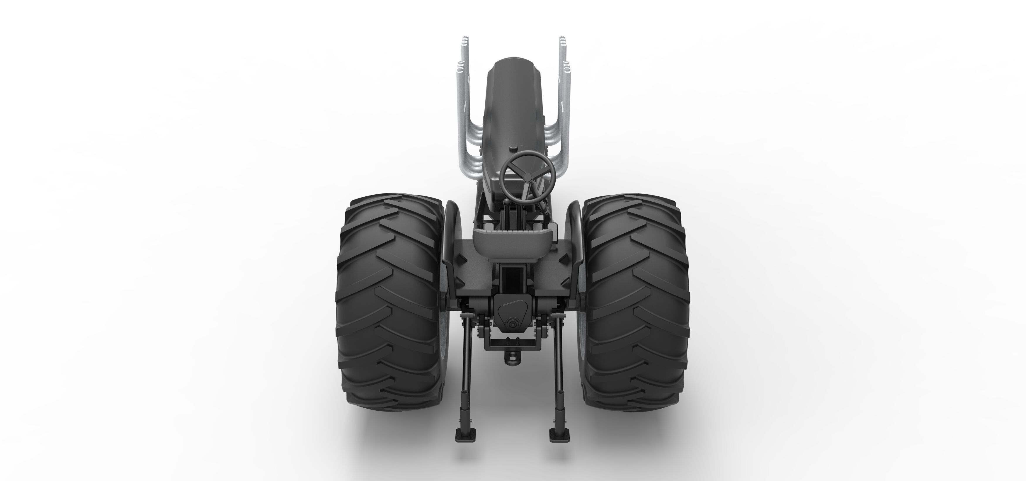 Vintage Small block Pulling tractor Version 3 Scale 1 to 25 3D print model_17