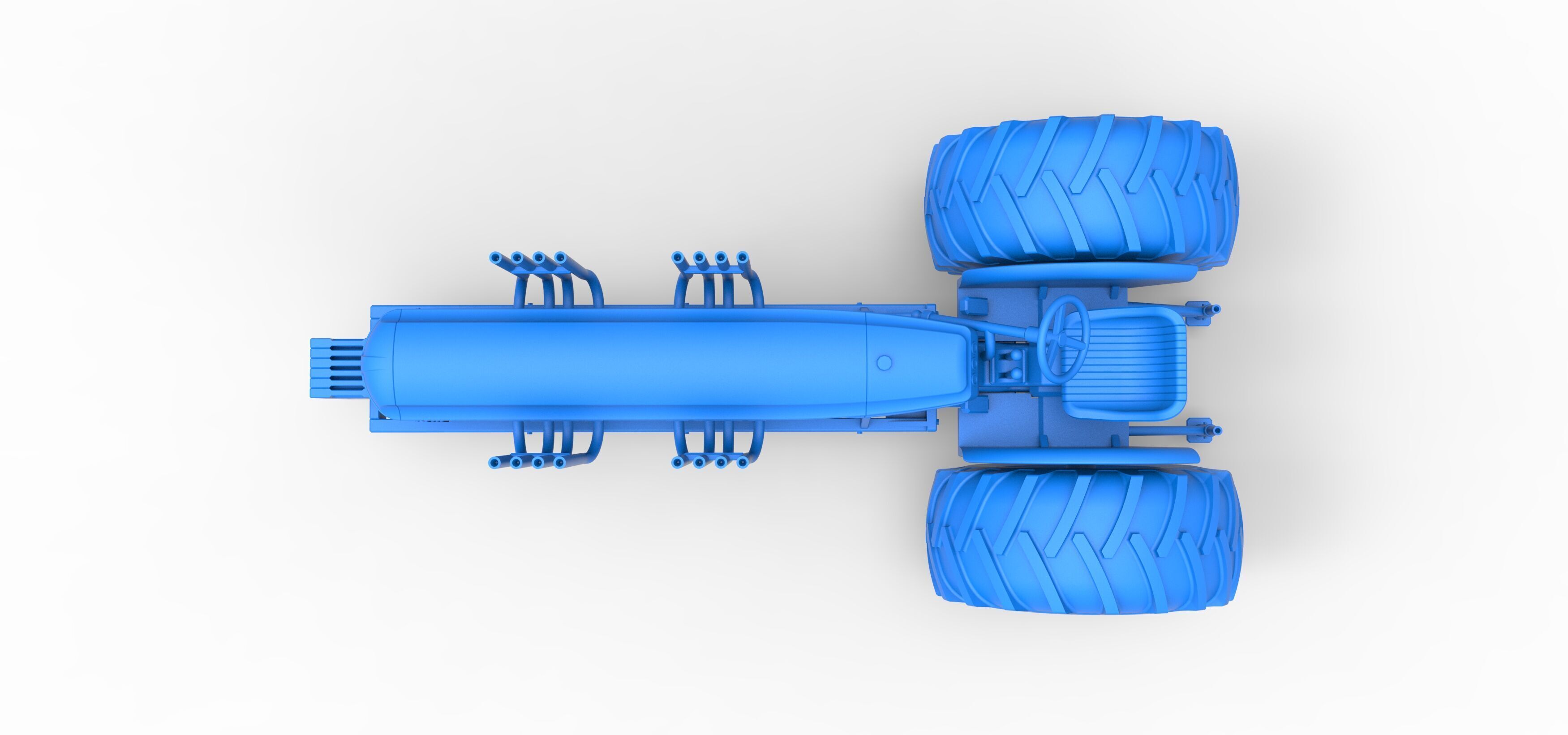 Vintage Small block Pulling tractor Version 3 Scale 1 to 25 3D print model_34