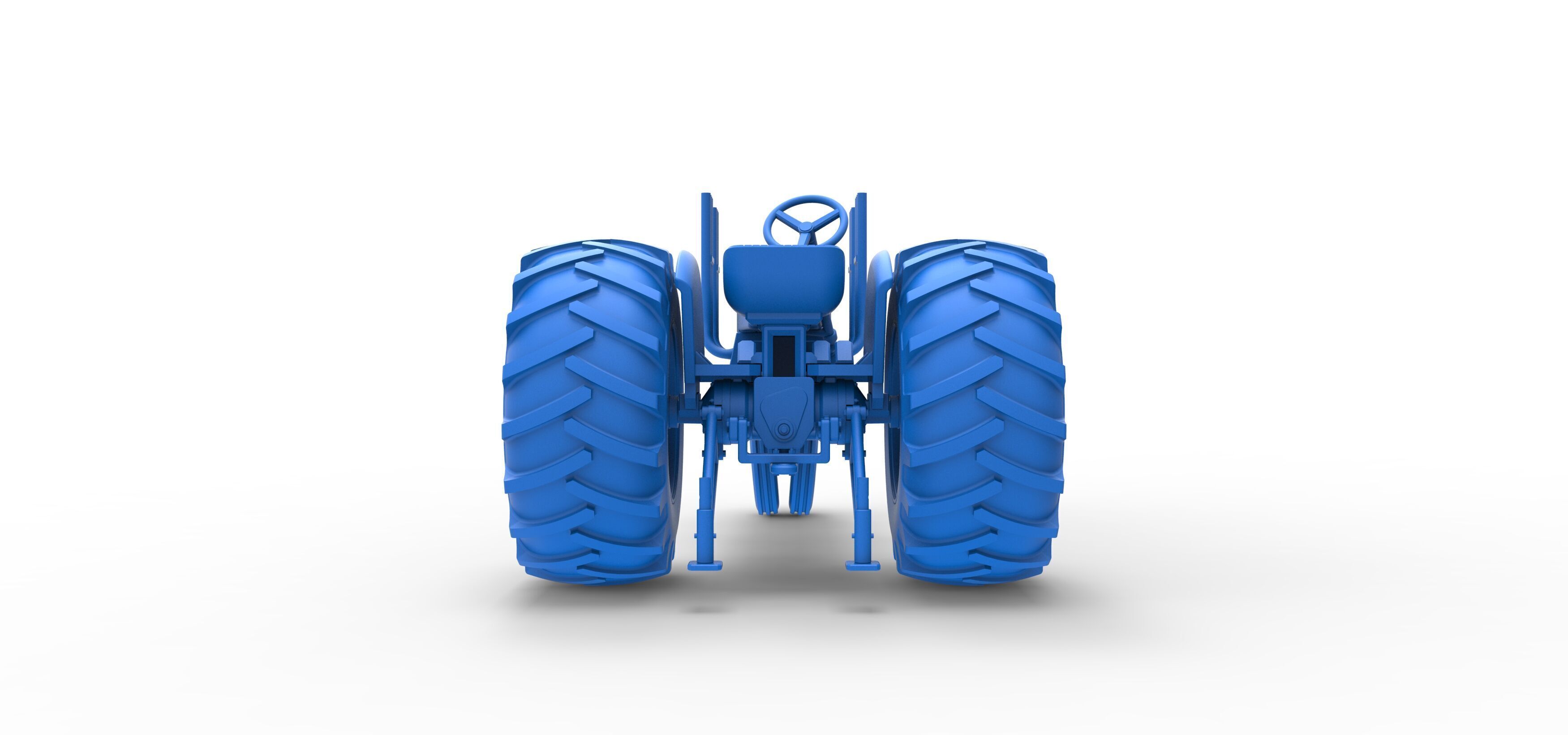 Vintage Small block Pulling tractor Version 3 Scale 1 to 25 3D print model_39