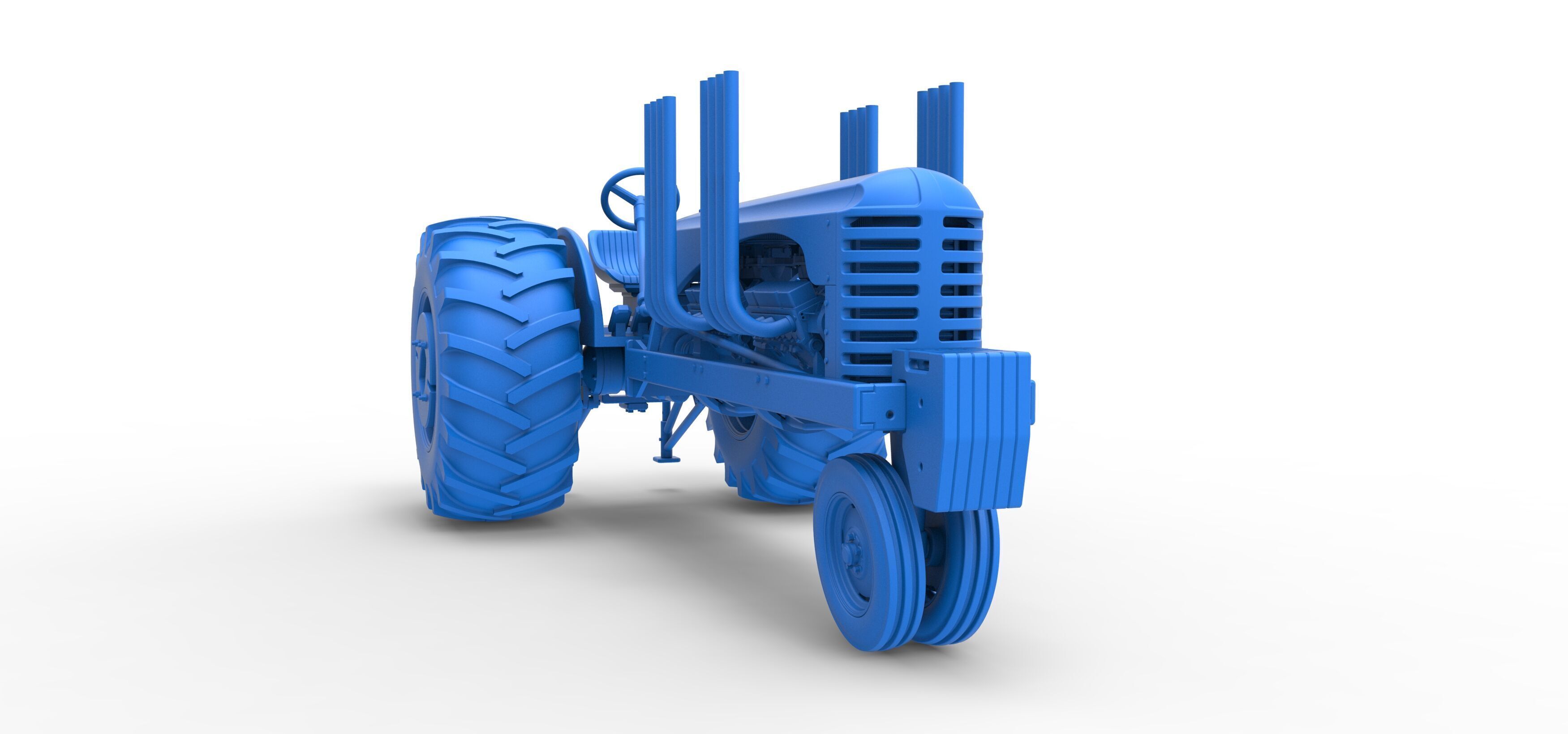 Vintage Small block Pulling tractor Version 3 Scale 1 to 25 3D print model_46