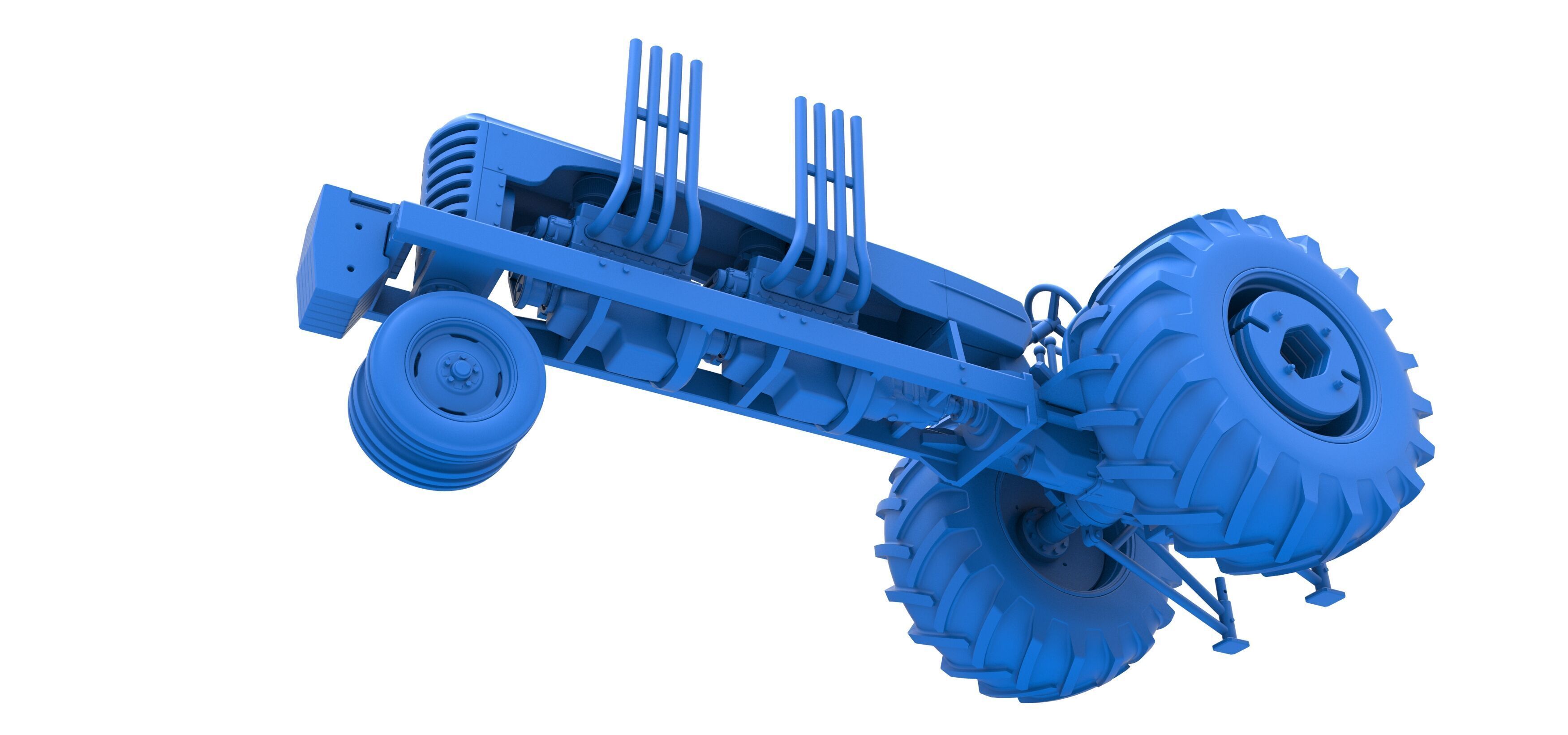 Vintage Small block Pulling tractor Version 3 Scale 1 to 25 3D print model_26