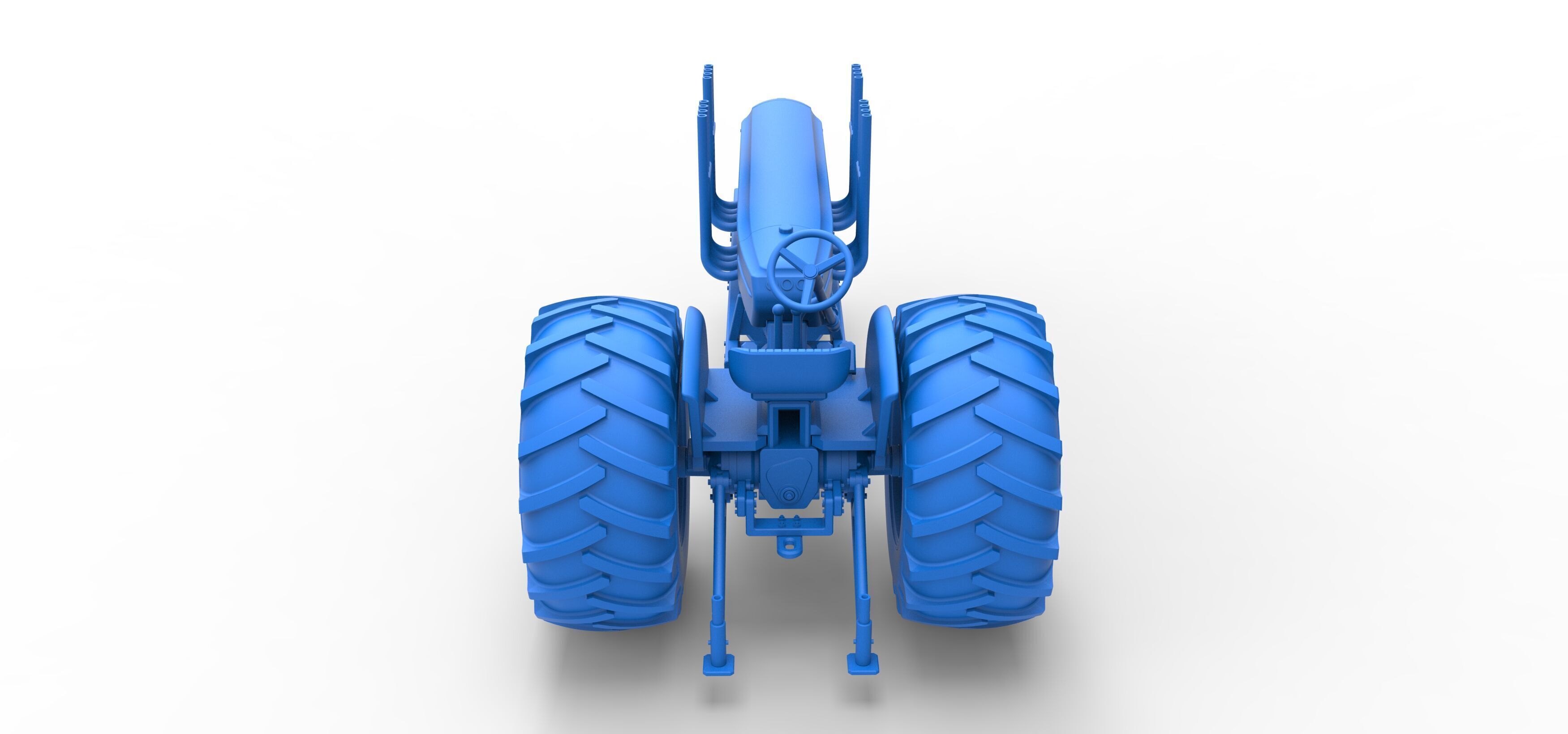 Vintage Small block Pulling tractor Version 3 Scale 1 to 25 3D print model_40