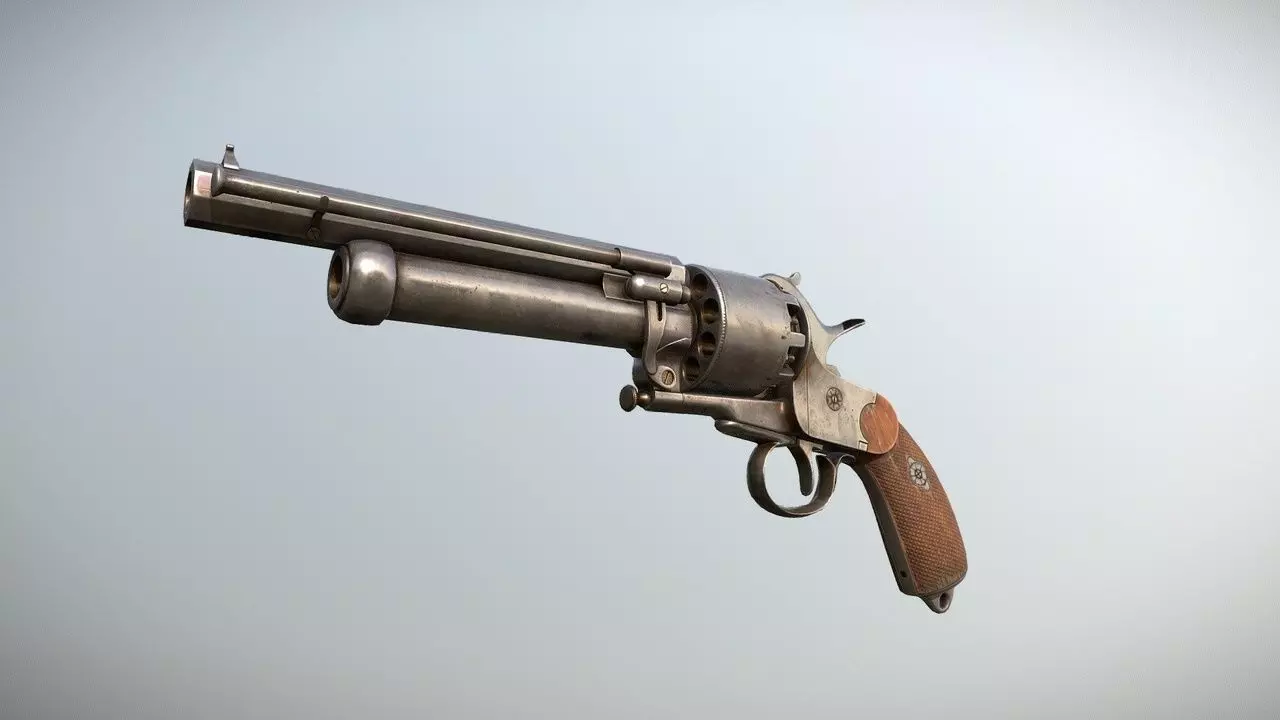 LeMat Revolver Low-poly 3D model_0