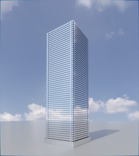 Parametric Building 1a11 3D model 4