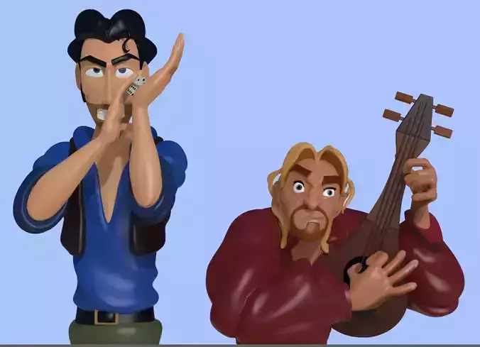 MIGUEL AND TULIO FROM THE ROAD TO EL DORADO-PARTS AND COMPLETE 3D print model