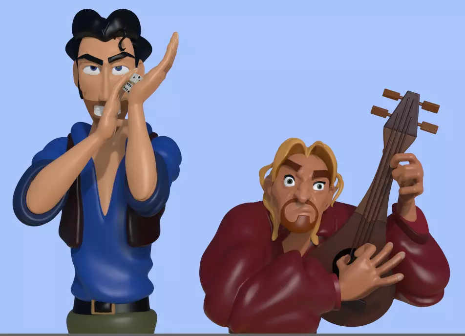 MIGUEL AND TULIO FROM THE ROAD TO EL DORADO-PARTS AND COMPLETE 3D print model_0
