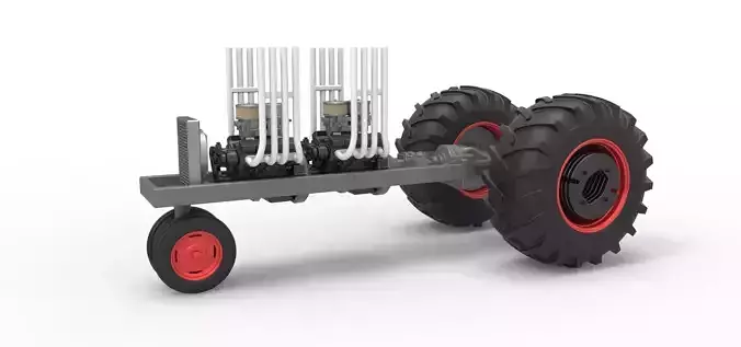 Vintage Small block Pulling tractor Base Version 3 Scale 1 to 25