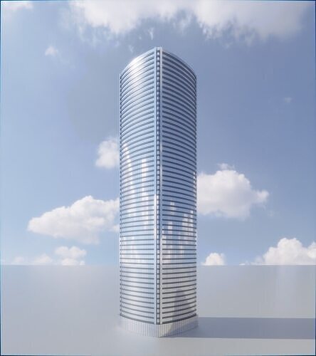 Parametric Building 1d11 3D model 2
