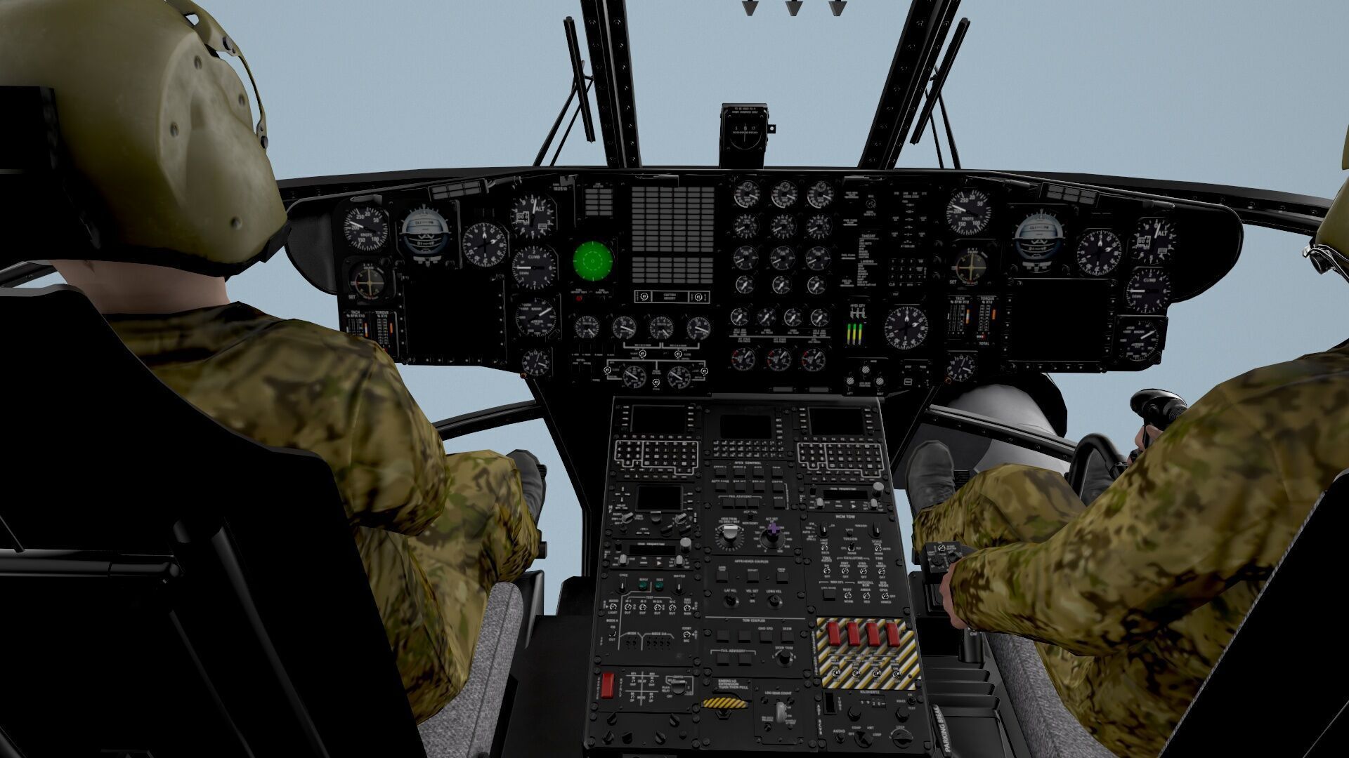 MH-53E Sea Dragon US Navy Basic Animation Low-poly 3D model_6