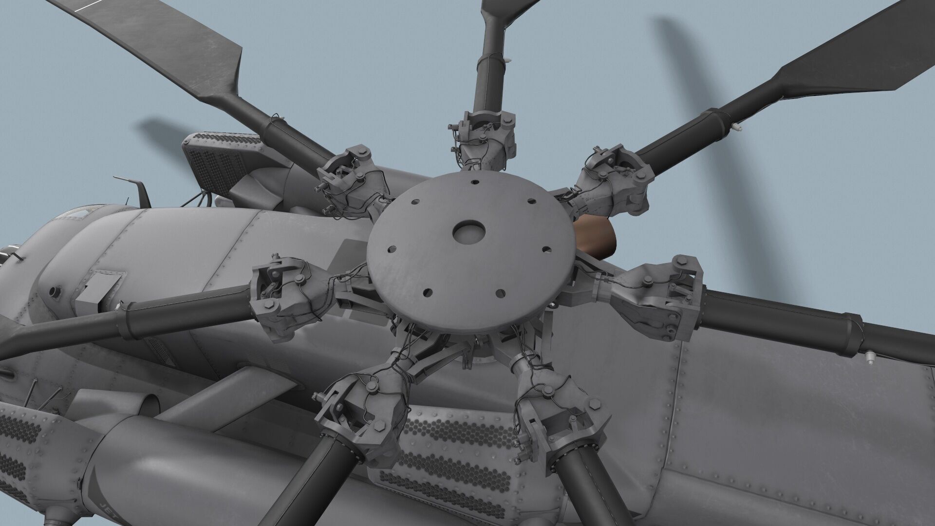 MH-53E Sea Dragon US Navy Basic Animation Low-poly 3D model_19