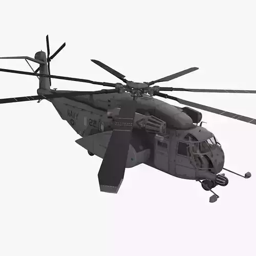 MH-53E Sea Dragon US Navy Basic Animation Low-poly 3D model