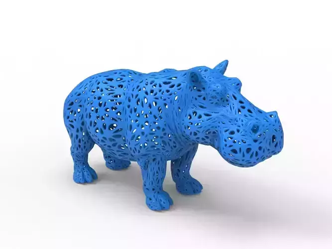 Hippopotamus Voronoi Style