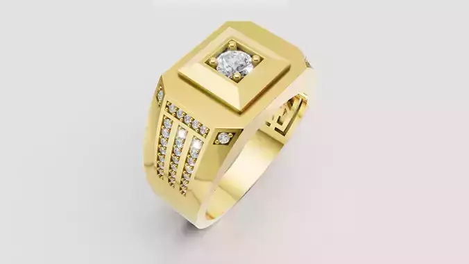 Mens Ring 3D print model C 56