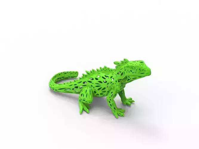 Iguana Voronoi Style