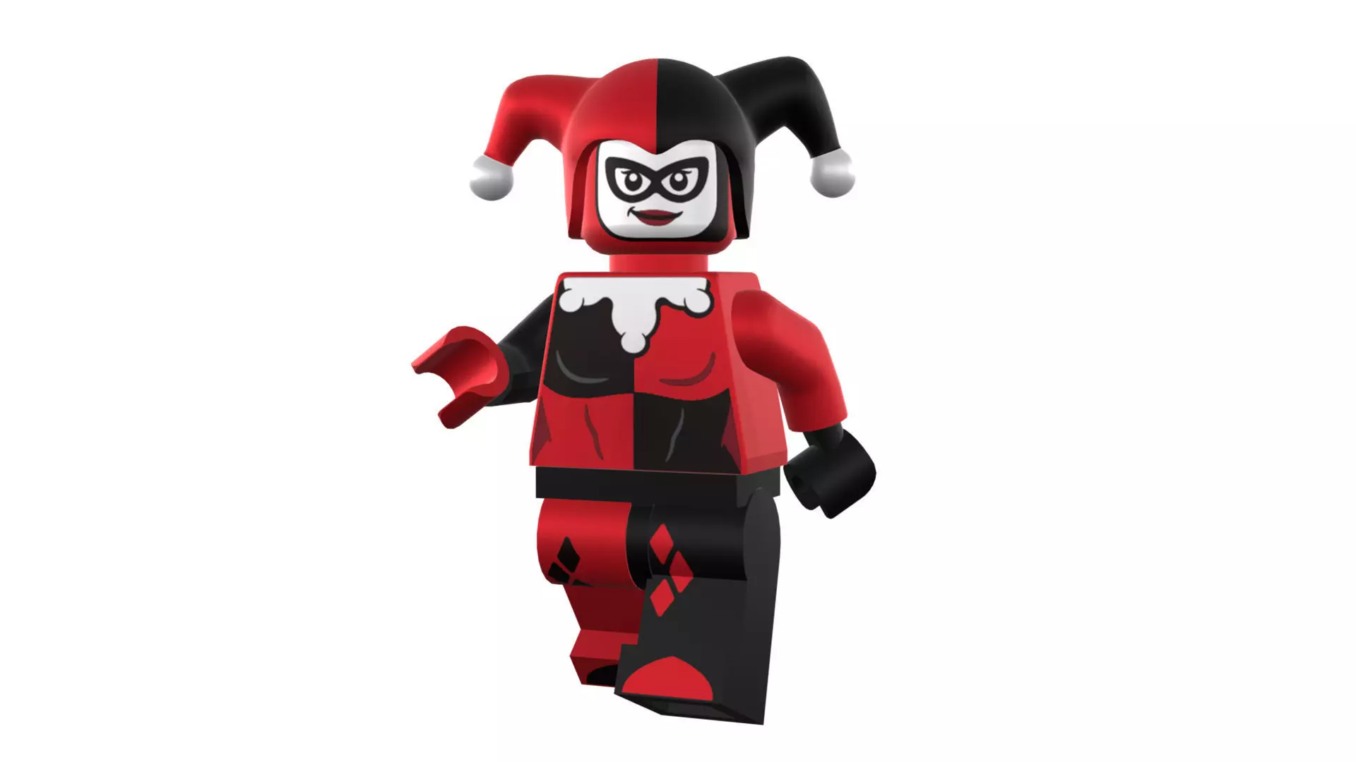 Harley Quinn Brick Minifigure V1 - STL and UV Printing 3D print model