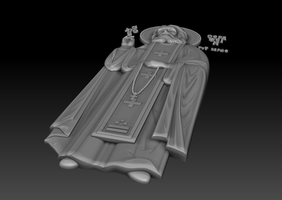 Seraphim of Sarov 3D model_11