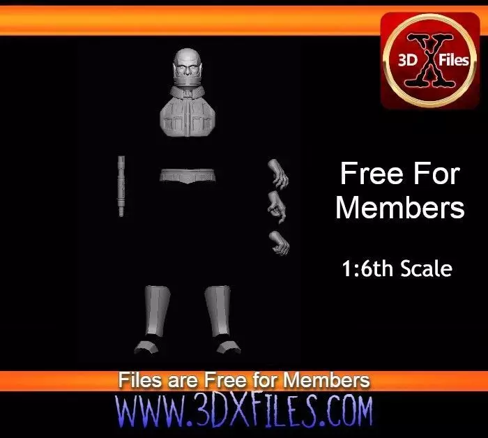 Darth Malak Head Sculpt and Armor - Star Wars Action Figure 3D print model