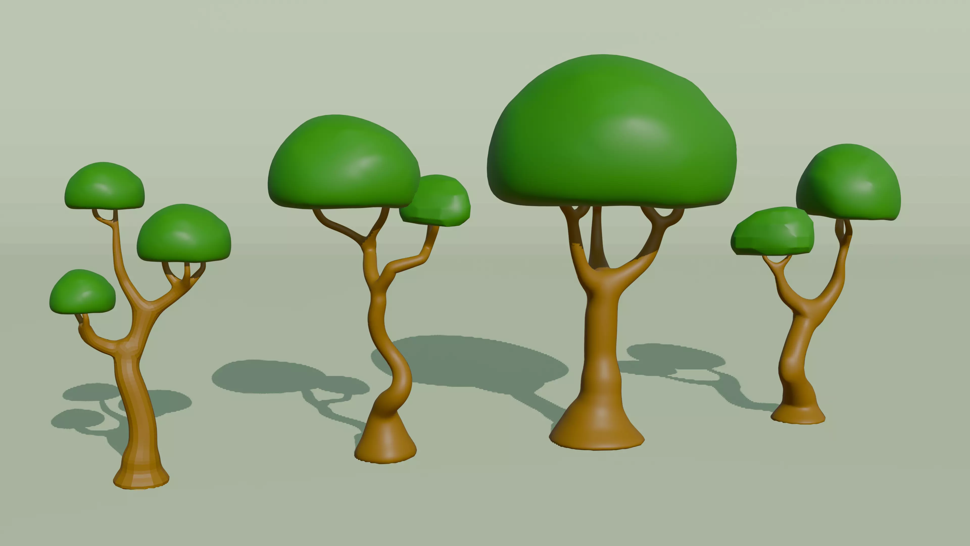 Free Trees Low Poly 3D Model Pack Free 3D model_0
