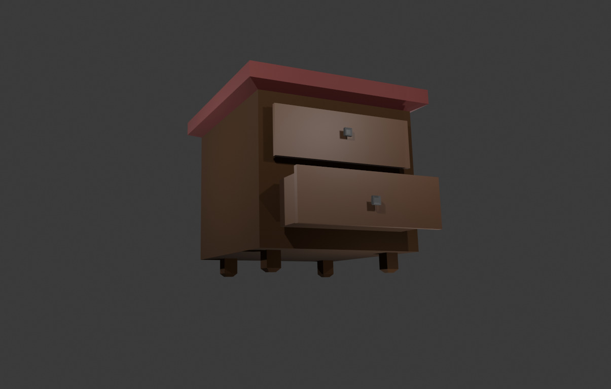 LowPoly Light Table  Stylized Modern Furniture 3D Model Low-poly 3D model_2