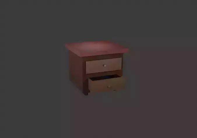 LowPoly Light Table  Stylized Modern Furniture 3D Model