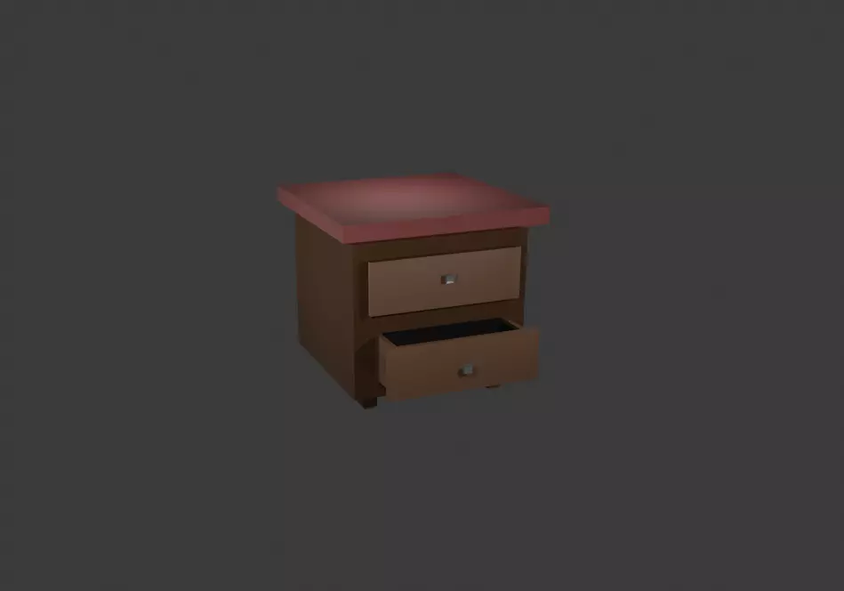 LowPoly Light Table  Stylized Modern Furniture 3D Model Low-poly 3D model_0