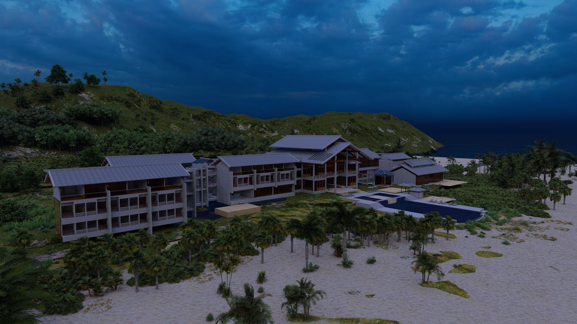 Hotel Beach-Hotel Beach Resort 3D model_14