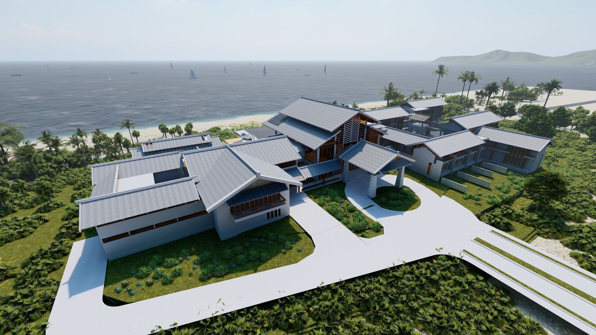 Hotel Beach-Hotel Beach Resort 3D model_17