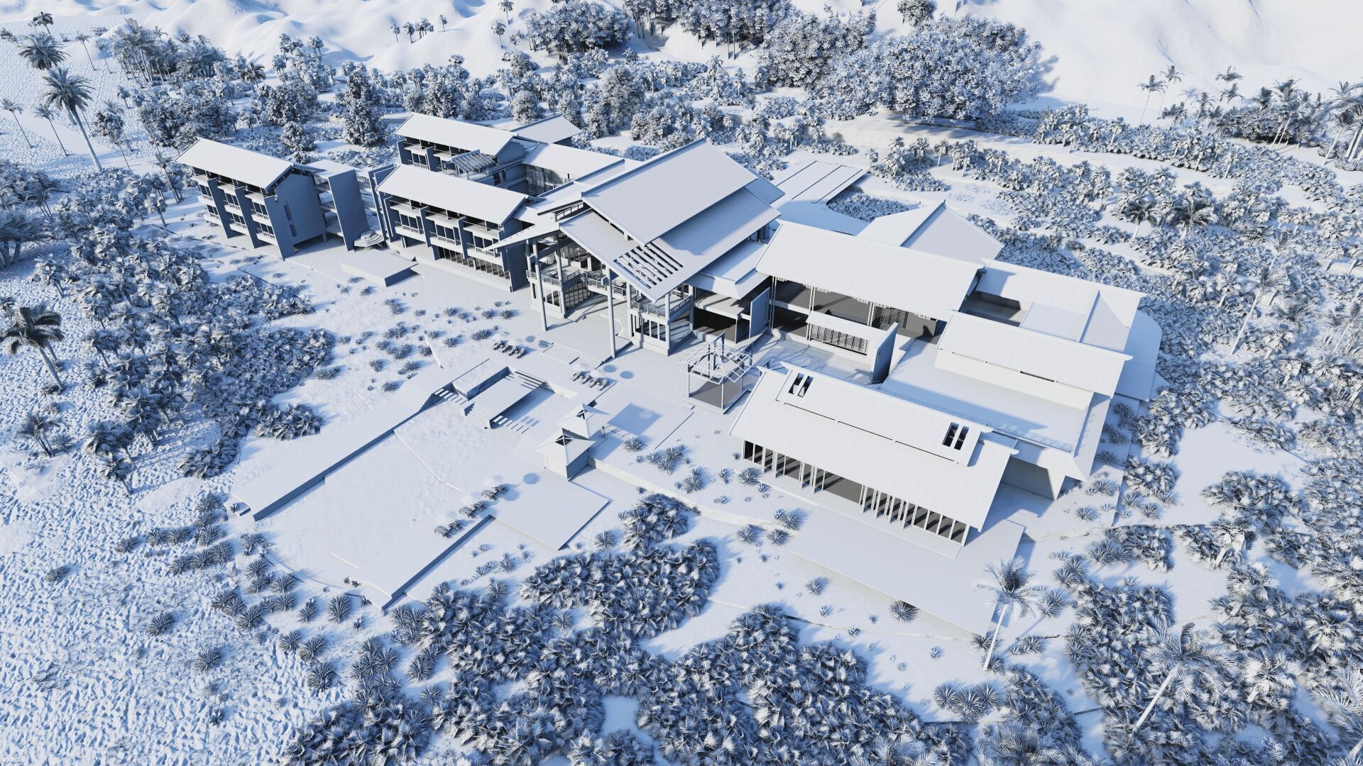 Hotel Beach-Hotel Beach Resort 3D model_21