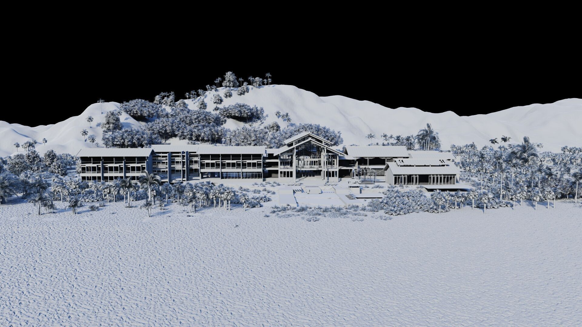 Hotel Beach-Hotel Beach Resort 3D model_10