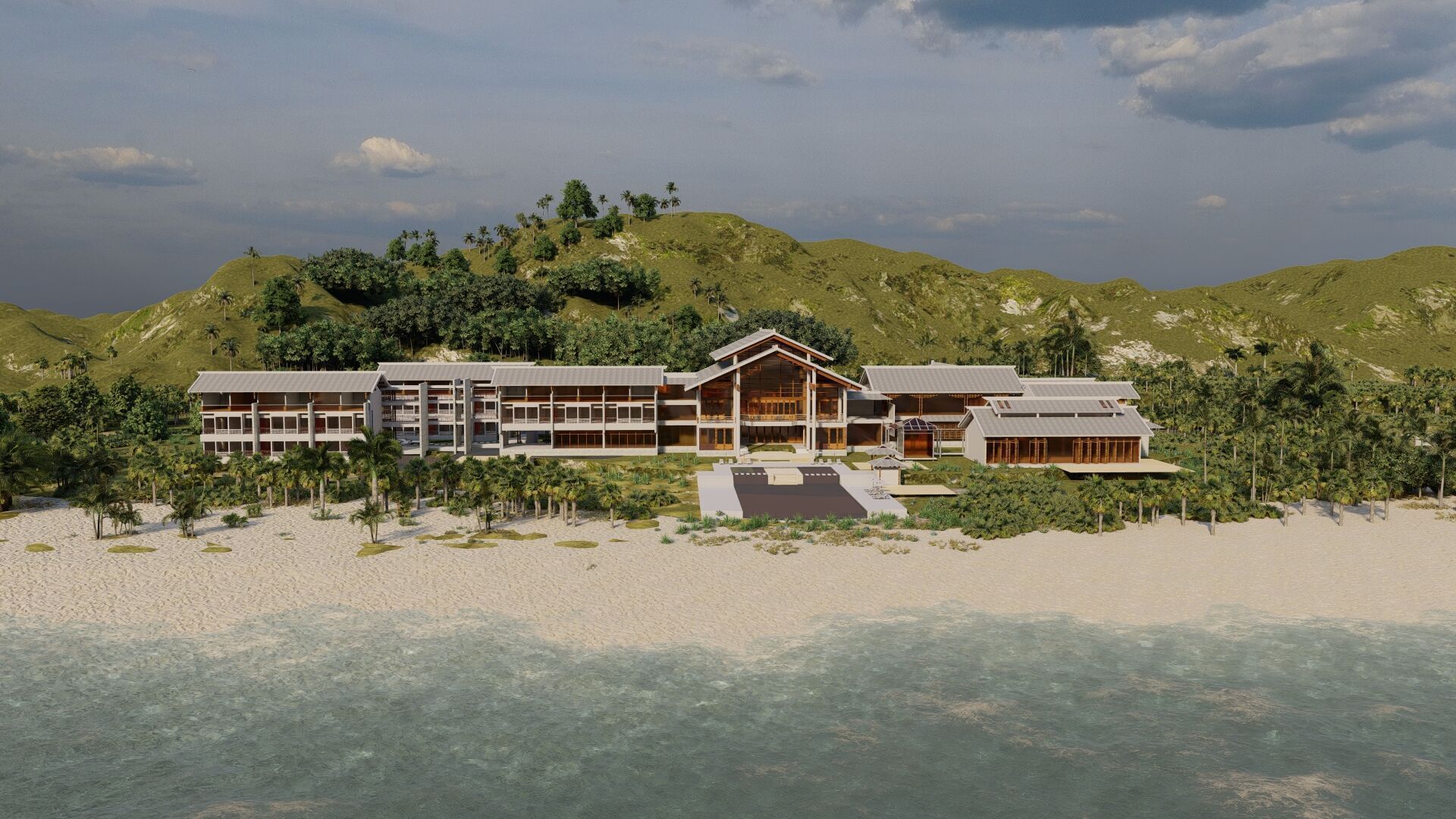 Hotel Beach-Hotel Beach Resort 3D model_8