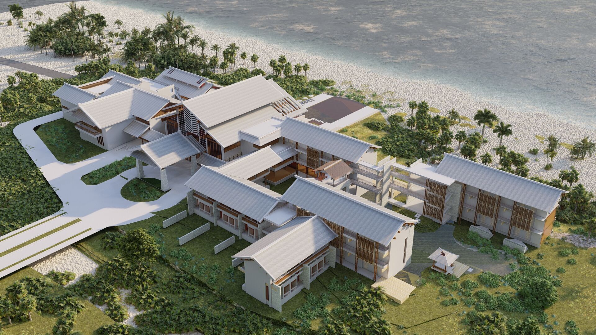 Hotel Beach-Hotel Beach Resort 3D model_24