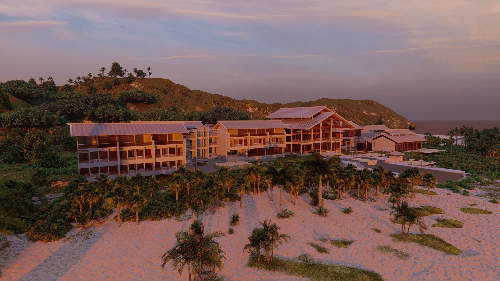 Hotel Beach-Hotel Beach Resort 3D model_13