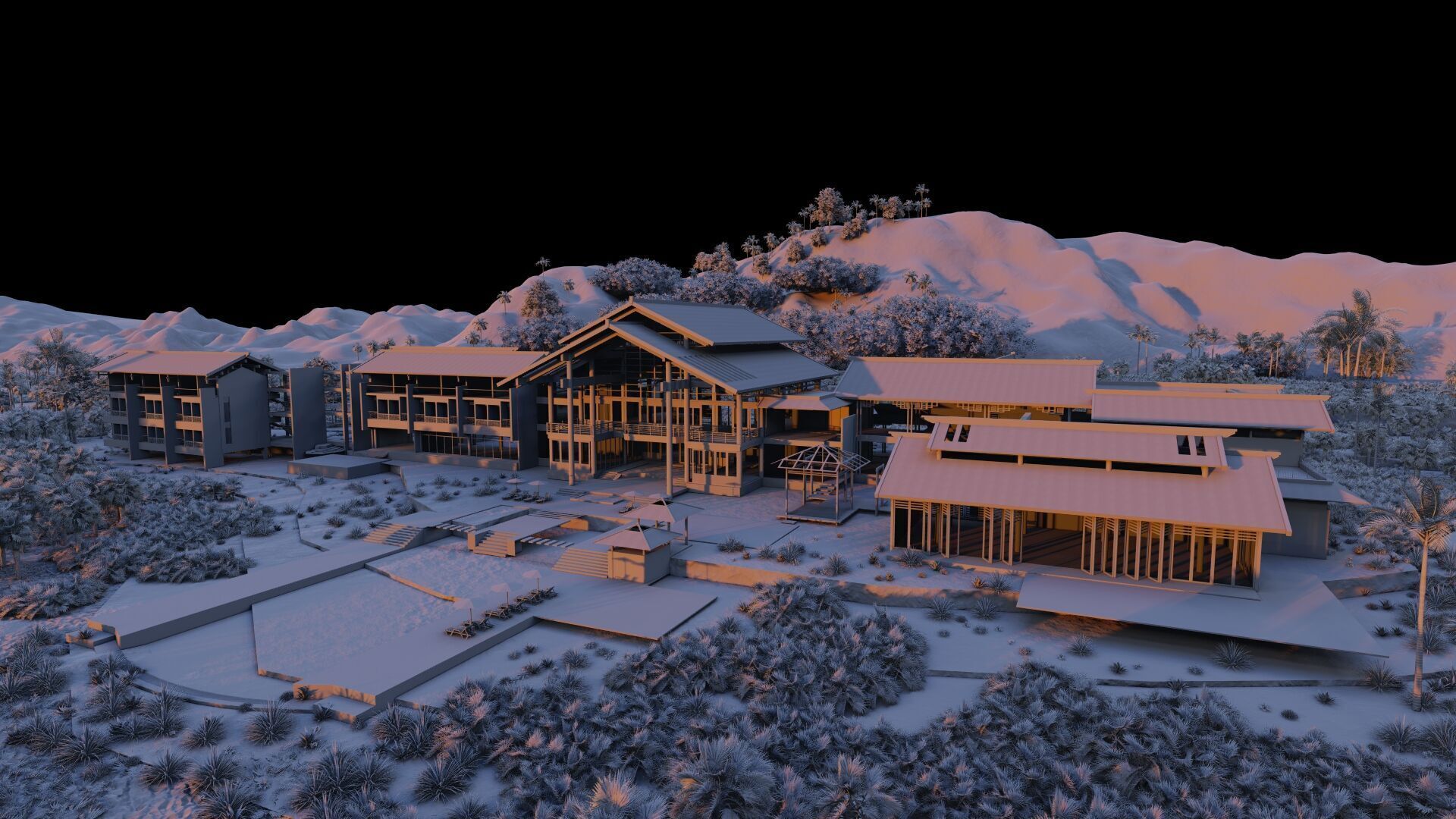 Hotel Beach-Hotel Beach Resort 3D model_9