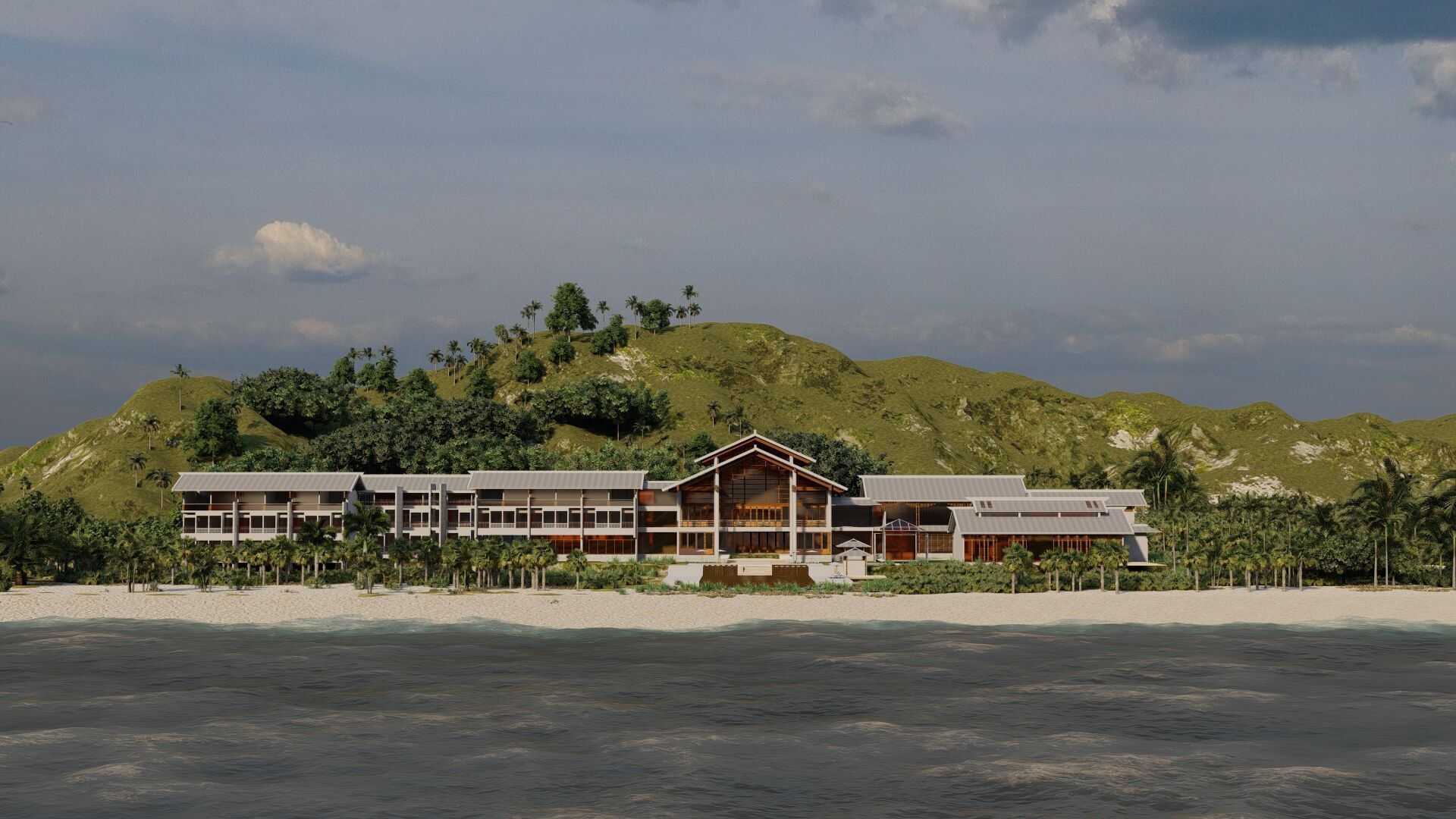 Hotel Beach-Hotel Beach Resort 3D model_15