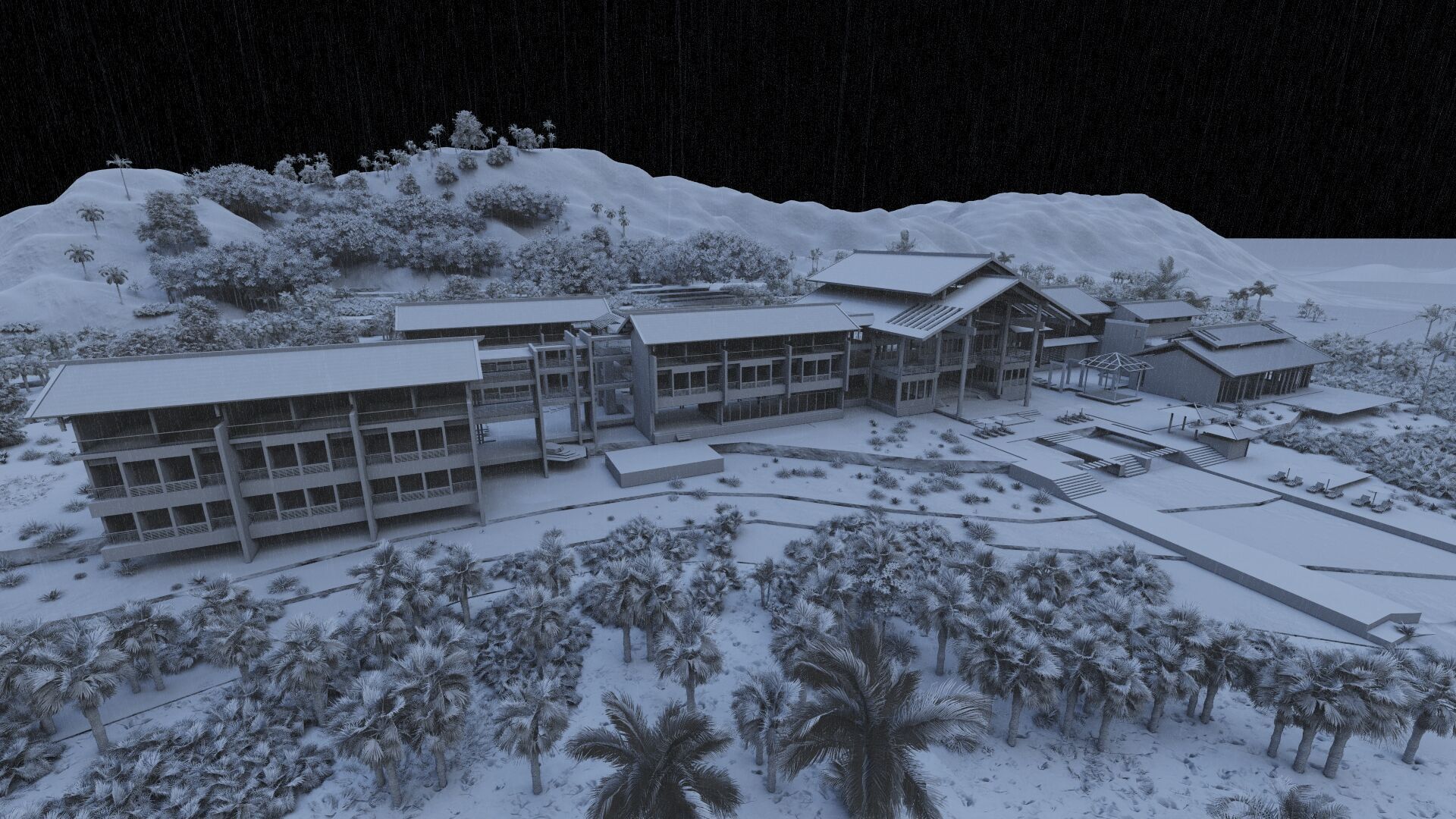 Hotel Beach-Hotel Beach Resort 3D model_7