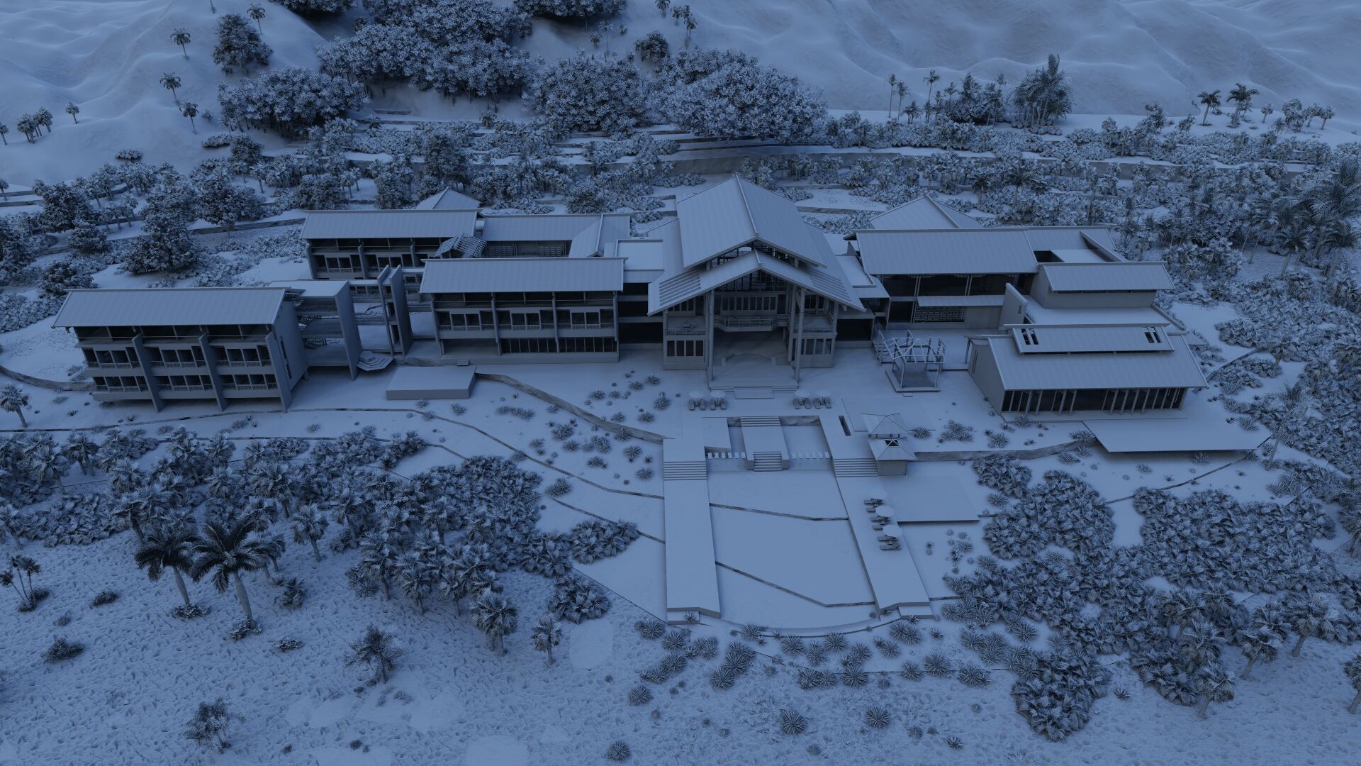 Hotel Beach-Hotel Beach Resort 3D model_6